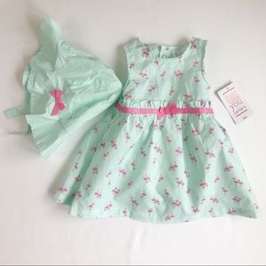 6/$20 JUST ONE YOU Dress With Matching Bonnet